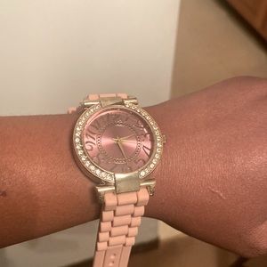 Pink watch .. worn once . Will need batteries .